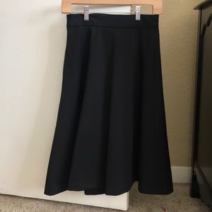 Banana Republic Black Flare Midi Skirt